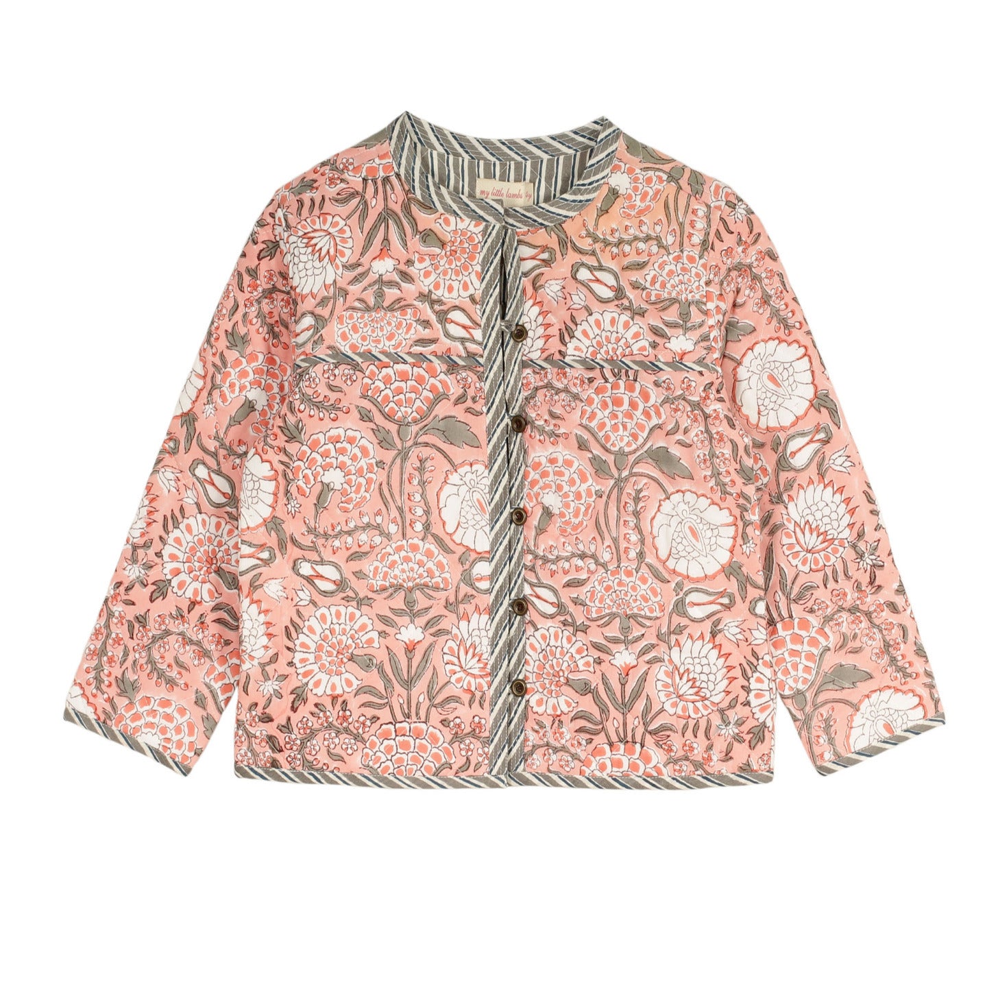 Quilted Reversible Jacket Peach