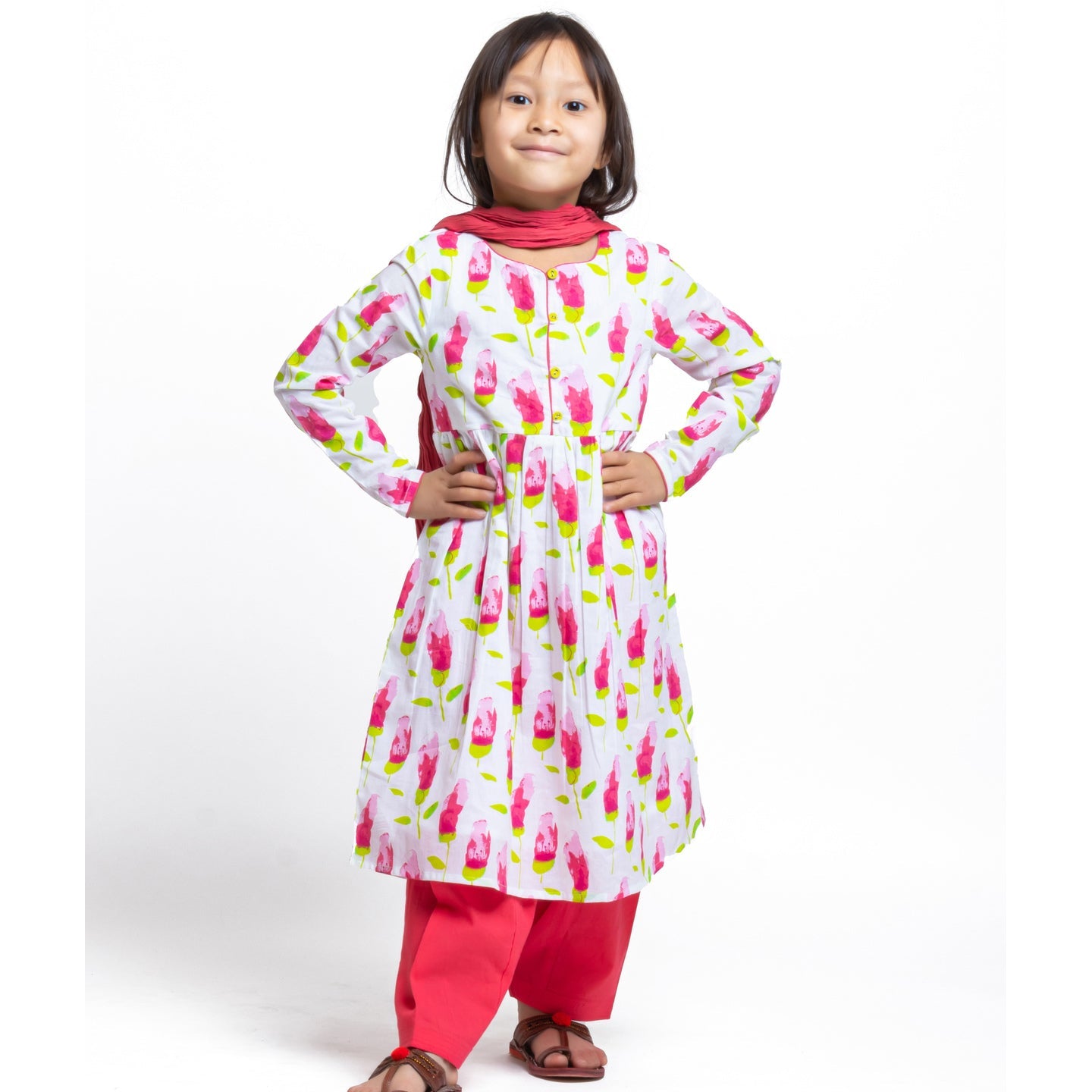 Papiha Kurta Set Tulip Pink