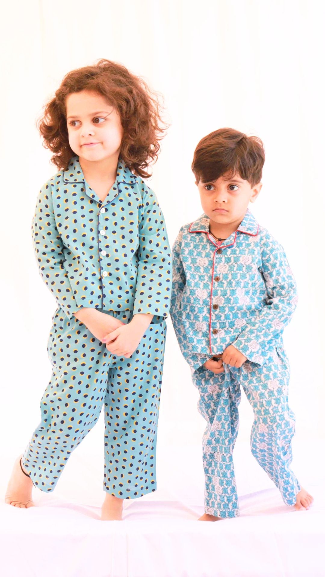 Printed Unisex Night Suit Luna Blue