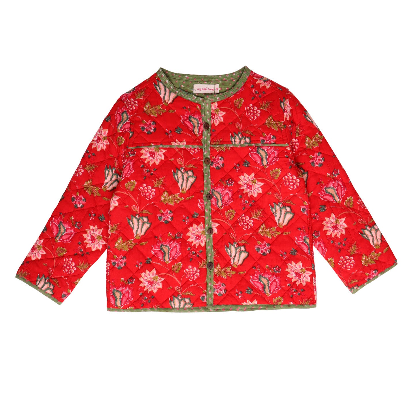 Quilted Reversible Jacket Red Jaal