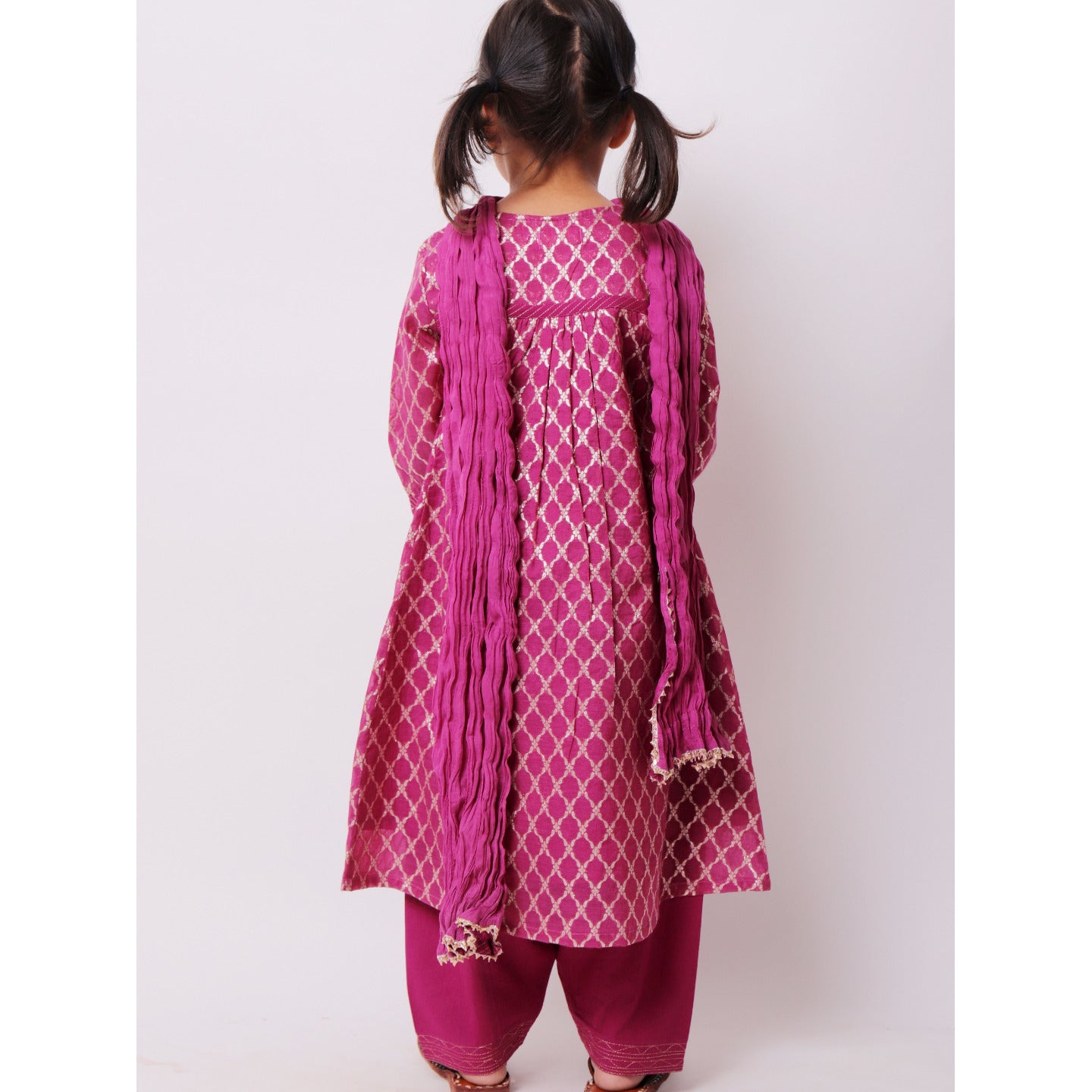 Banarasi Shaili Kurta Set Purple