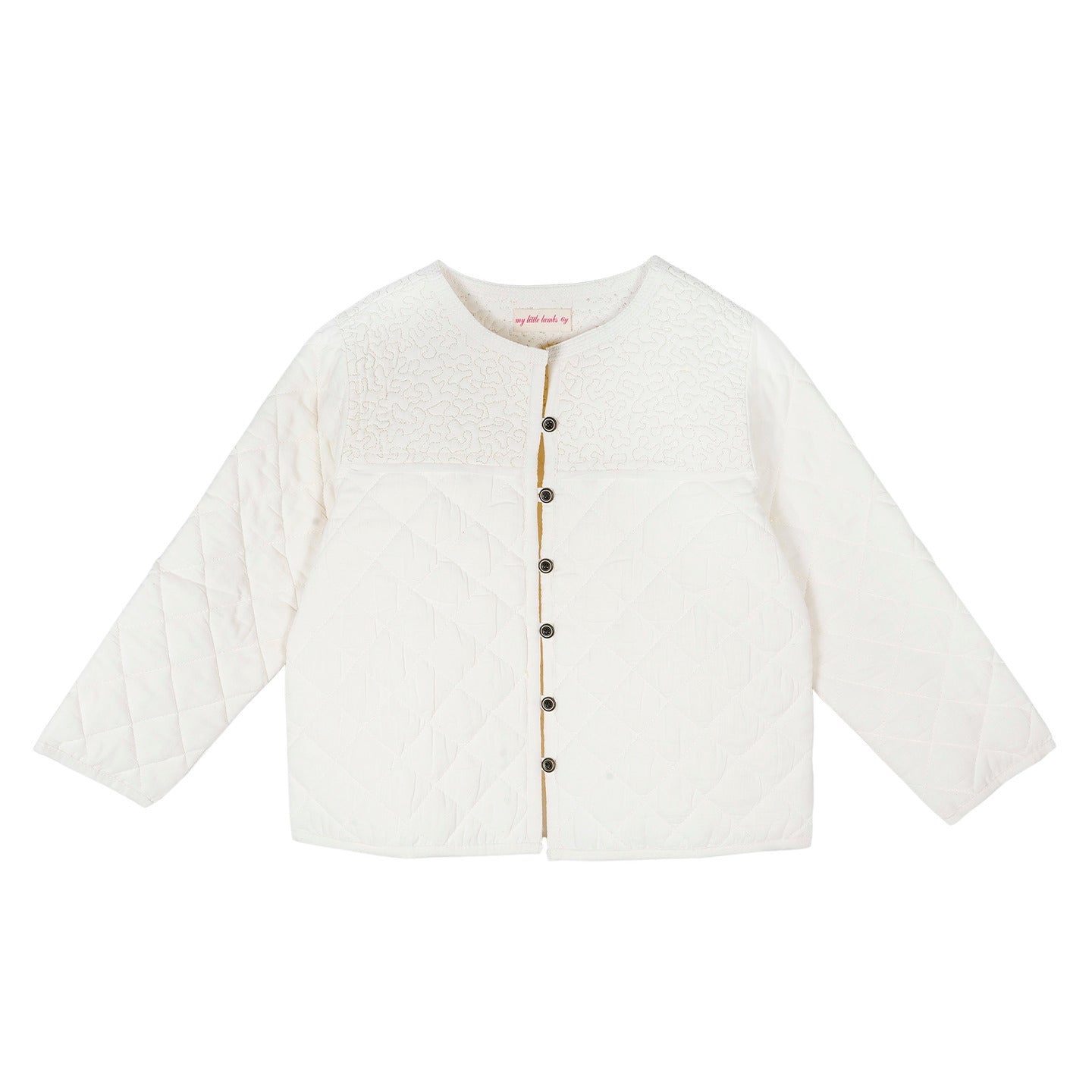 Quilted Embroidered Jacket White