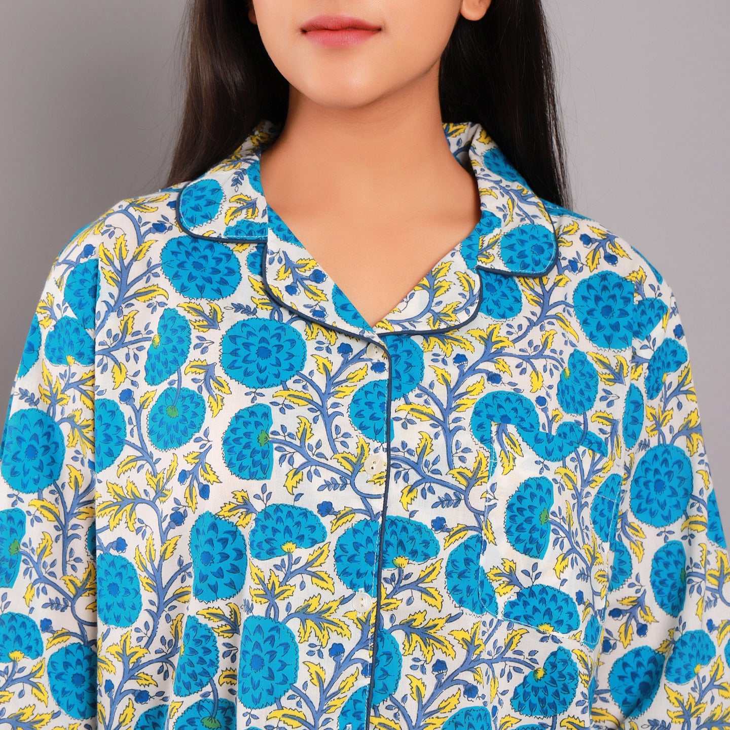 Marigold night Suit PJ Set Blue