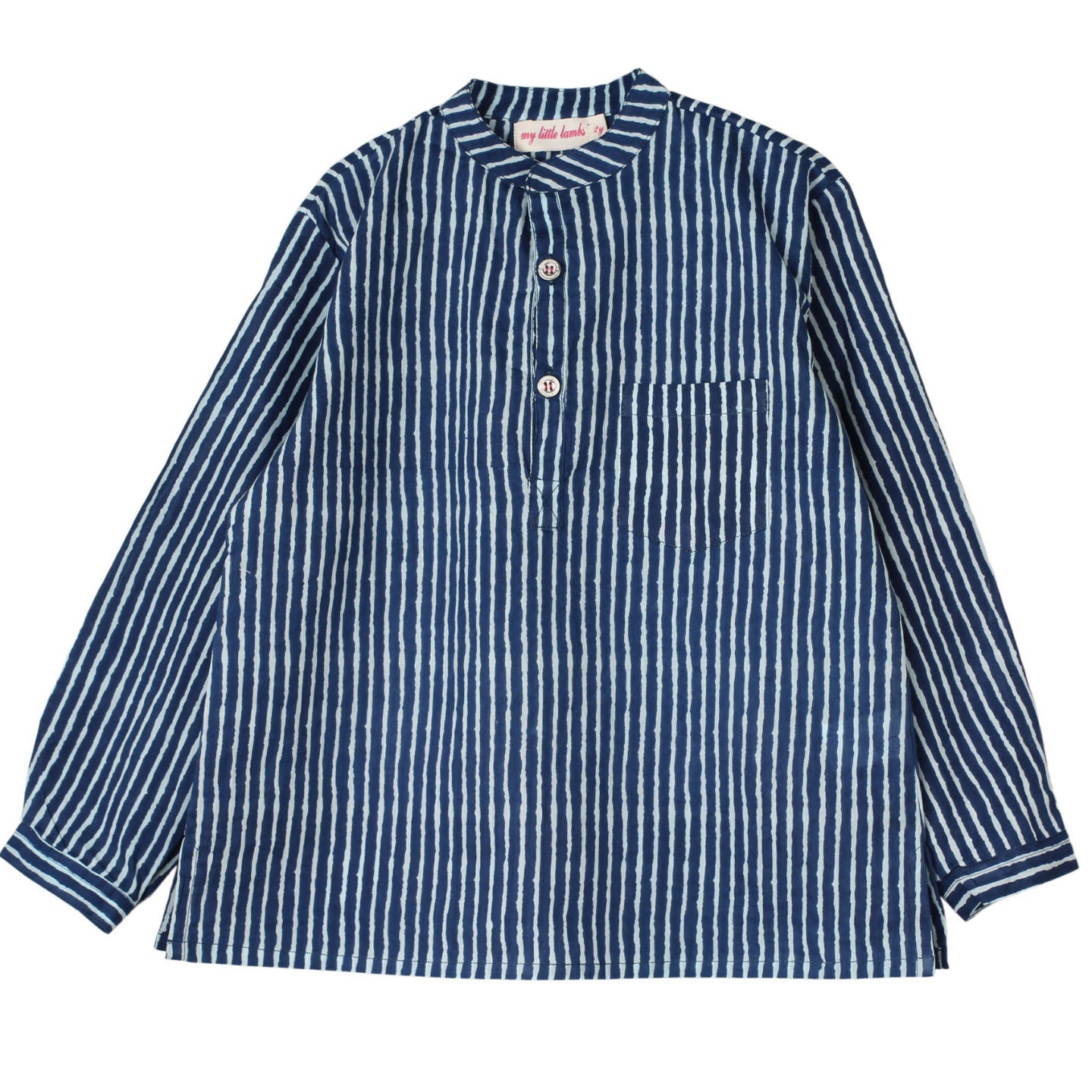 Indigo Striped Kurta Pyjama Set