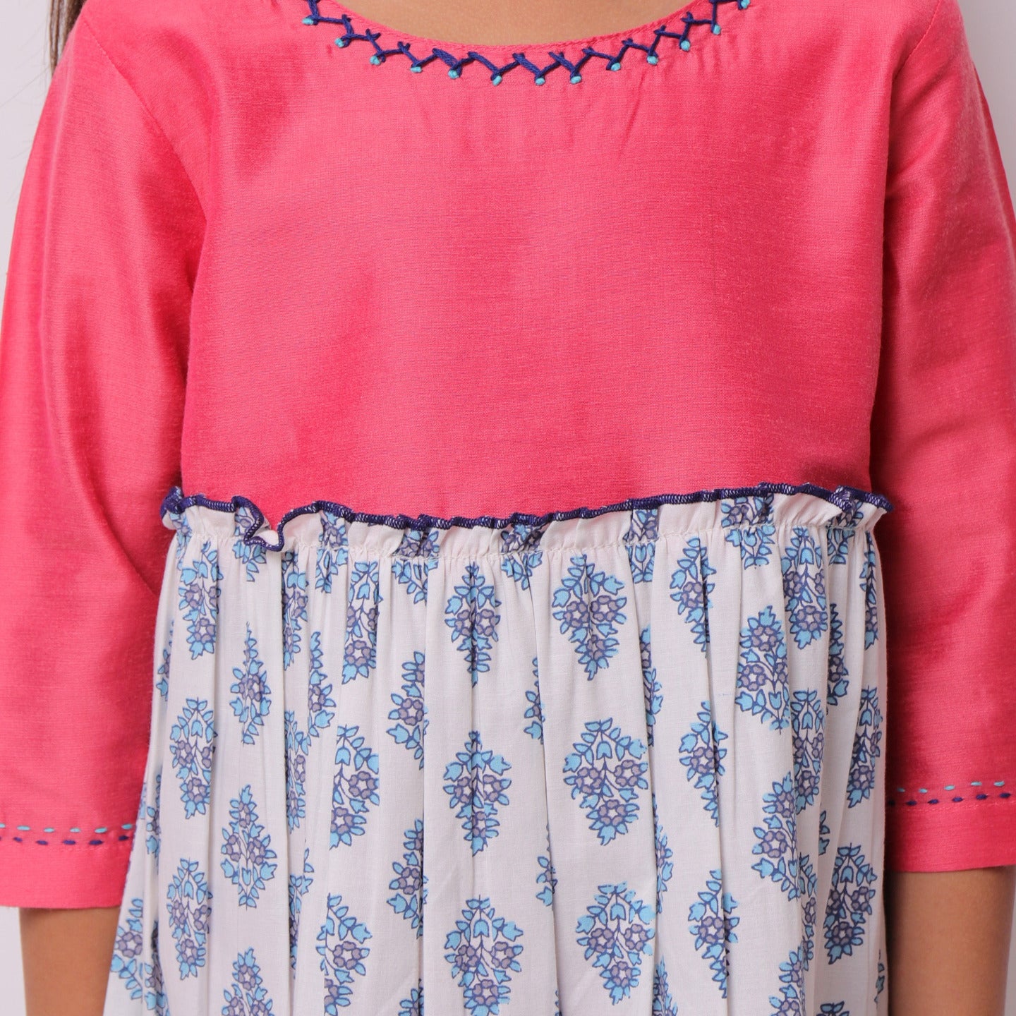 Silvia Dress Pink Blue Buti