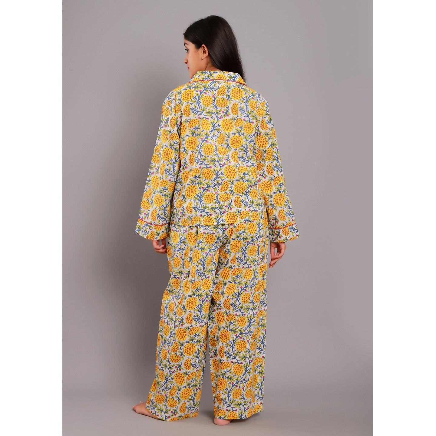 Marigold night Suit PJ Set Yellow