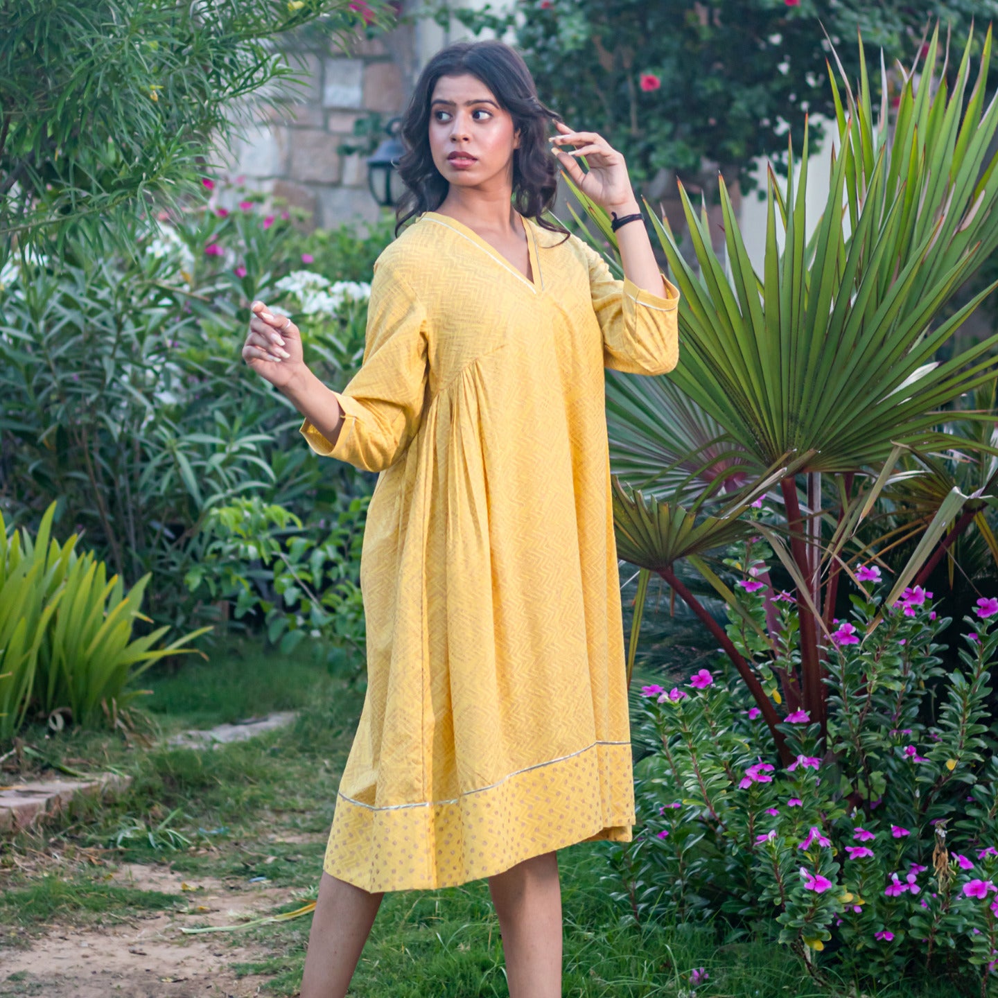 Women kurta dress Yellow