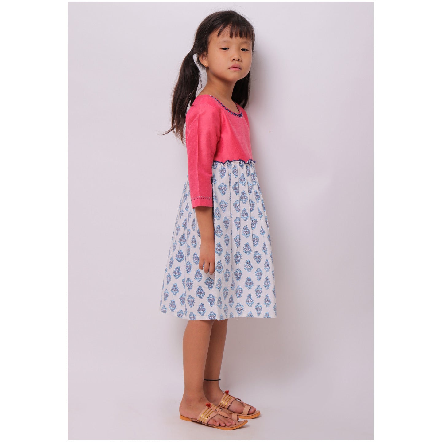 Silvia Dress Pink Blue Buti